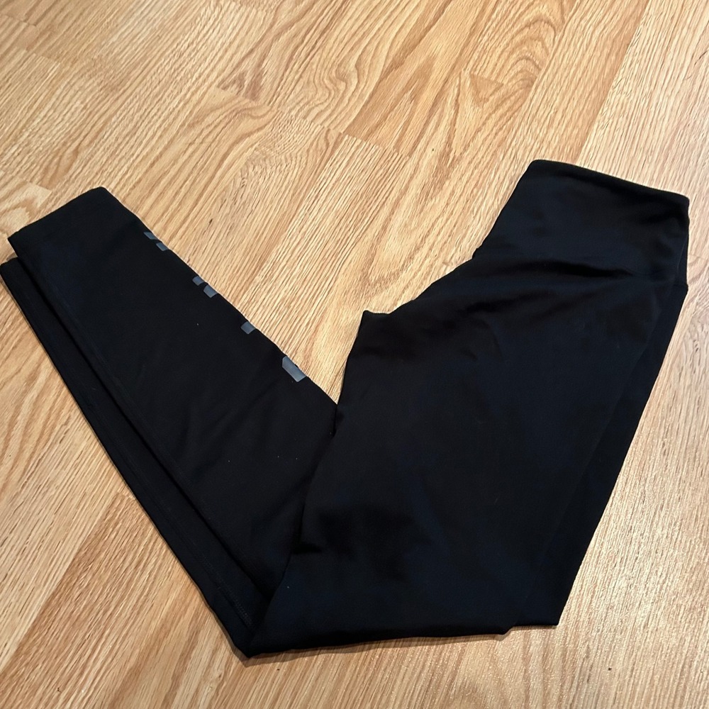 Victoria's Secret PINK High Waist Leggings Black Logo Yoga Pants XS